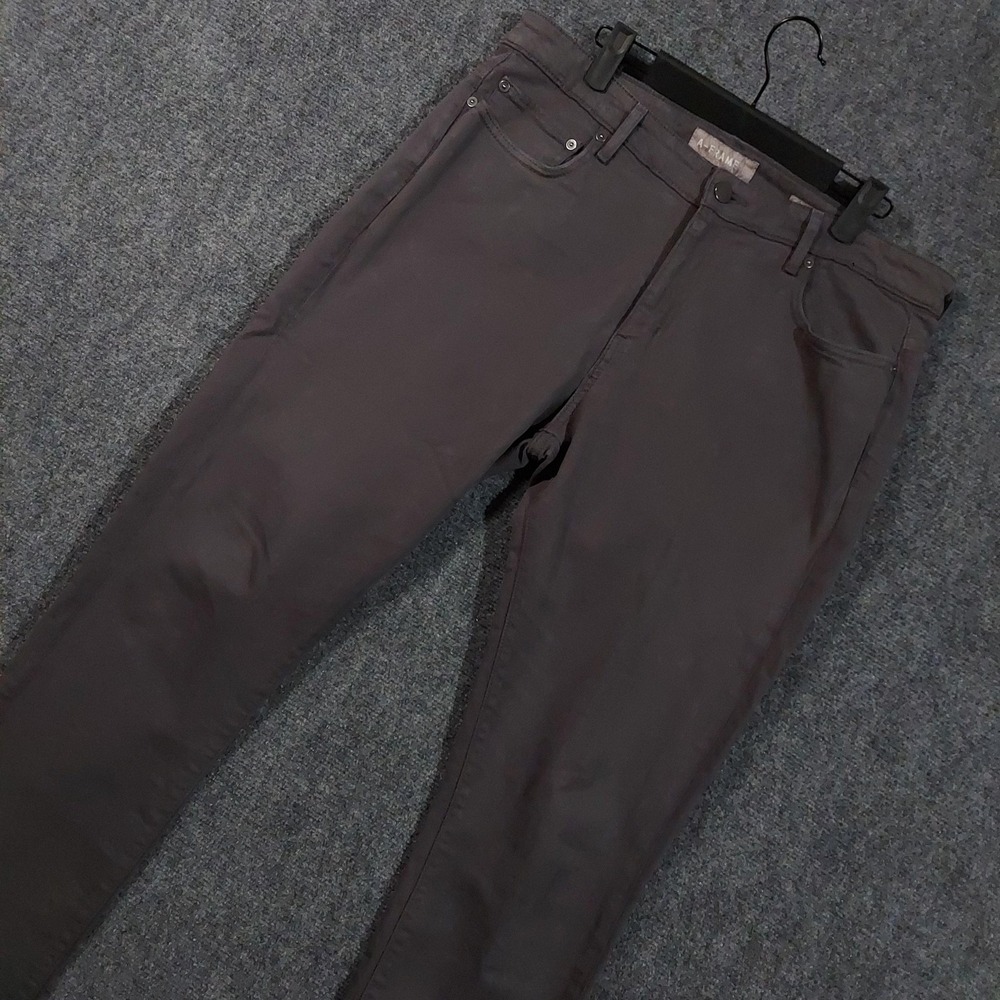 A-FRAME Magnet Jeans Mens 34x34 Gray Skinny Slim‎ Charcoal Wash Denim Pants
